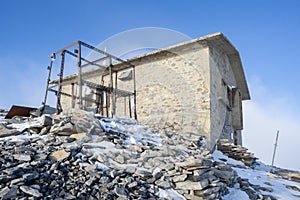 Emergency shelter at Agios Antonios peak of Mount Olympus photo