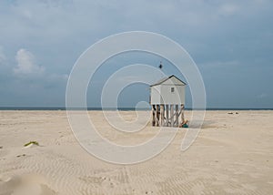 Emergency shelter on the beach of Terschelling, Netherlands