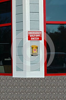 Emergency Shut-Off Switch Gas Station Pump photo