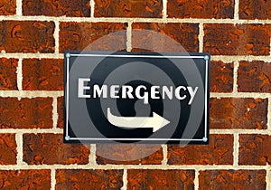 Emergency sign.