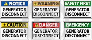 Emergency Sign Generator Disconnect