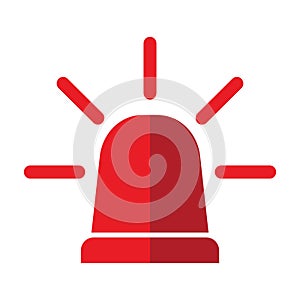 Emergency siren icon in flat style. Business concept for web, marketing, banner, mobile app and graphic design elements.