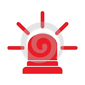 Emergency siren icon in flat style. Business concept for web, marketing, banner, mobile app and graphic design elements.
