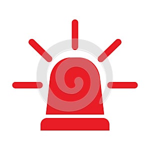 Emergency siren icon in flat style. Business concept for web, marketing, banner, mobile app and graphic design elements.