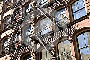 Emergency staircases in Manhattan, New York City