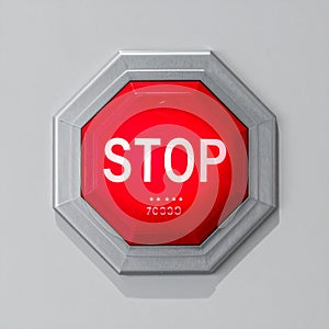 Emergency Stop Button with Accessibility Braille