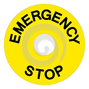 Emergency Stop Symbol Sign, Vector Illustration, Isolate On White Background Label. EPS10