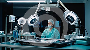 Emergency Surgery Suite: High-Tech Operating Theater in Hospital