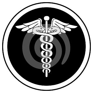 Emergency Symbol in Black & White.