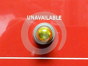 Emergency use only unavailable red light button switch concept design background