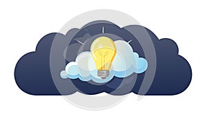 Emerging Idea Cloud: New Concepts & Creative Spark, vector design Generative AI