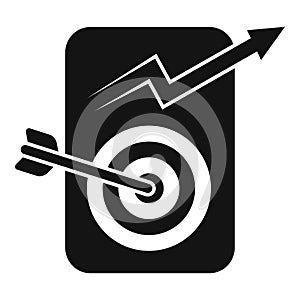 Emerging market target icon simple vector. Merger fusion