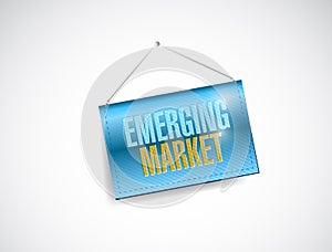 Emerging markets sign illustration design