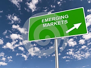 Emerging markets traffic sign