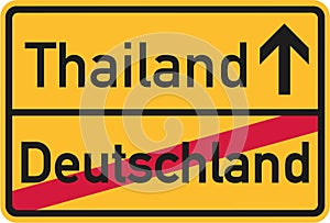 Emigration from Germany to Thailand - german sign