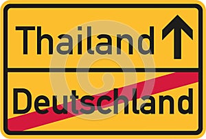 Emigration from Germany to Thailand - german sign photo