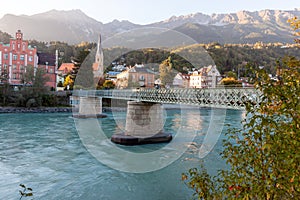 Emil Betoir pedestrian bridge over the Inn river in Innsbruck