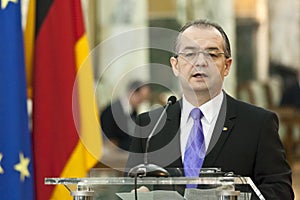 Emil Boc and Angela Merkel at Victoria Palace