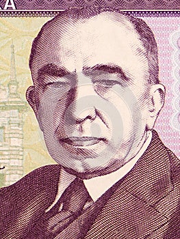 Emil Hacha a portrait from money photo