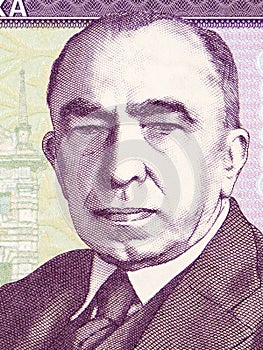 Emil Hacha a portrait from money photo