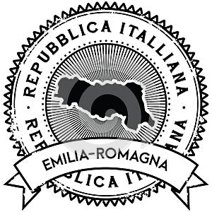 emilia-romagna map label. Vector illustration decorative design