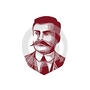 Emiliano Zapata - Engraving photo
