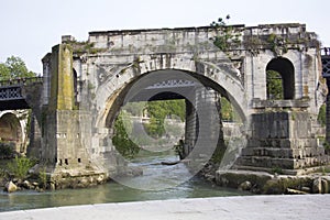 The Emilio Bridge in the Trastevere district of Rome, Lazio, Italy. photo