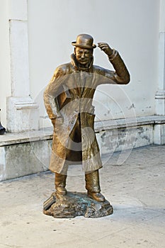 Emilio Salgari statue in Verona, Italy