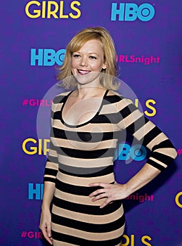 Emily Bergl at Red carpet Premiere of Season 3 of 'Girls' on HBO in Manhattan