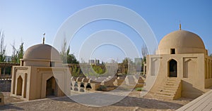 Emin minaret or Sugong tower in Turpan. the largest ancient Islamic tower in Turpan Xinjiang, China