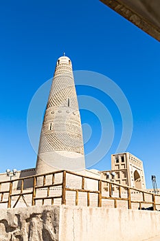 Emin minaret, or Sugong tower, in Turpan, is the largest ancient Islamic tower in Xinjiang, China.