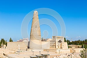 Emin minaret, or Sugong tower, in Turpan, is the largest ancient Islamic tower in Xinjiang, China.