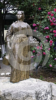 Emina statue - A girl from a famous poem Emina by Aleksa Santic - Mostar, Bosnia and Herzegovina