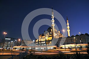 Eminonu Night View (New Mosque), Istanbul, Turkey photo