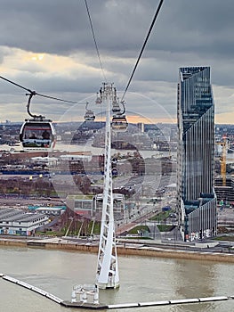 The Emirates Air Line is a cable car link across the River Thames in London, England, built by Doppelmayr with sponsorship