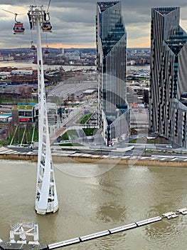 The Emirates Air Line is a cable car link across the River Thames in London, England, built by Doppelmayr with sponsorship