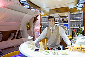 Emirates Airbus A380 business class interior