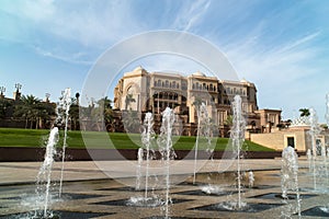 Emirates Palace, Abu Dhabi, the world`s most expensive hotel, seven stars luxury hotel in Abu Dhabi