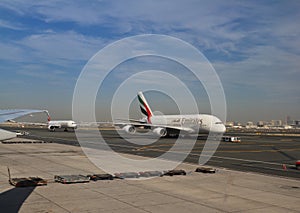 Emirates plane take off