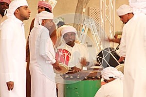 Emirati men dancing