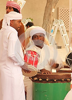 Emirati men dancing