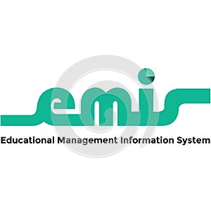 The emis letter logo template which stands for educational management information system.