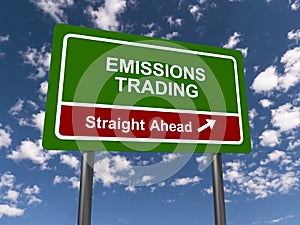 Emission trading traffic sign