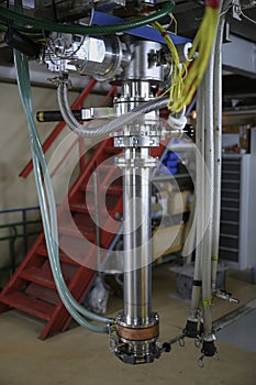 The emitter of an experimental vacuum medical nuclear high-voltage accelerator for the treatment of cancerous tumors photo