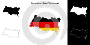Emmendingen outline map photo