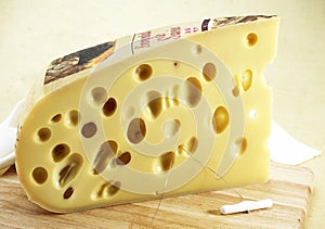 Emmental, French Cheese made from Cow`s Milk