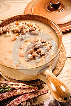 Emmer and barley soup