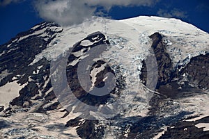 Emmons Glacier in Mount Rainier National Park, Washington