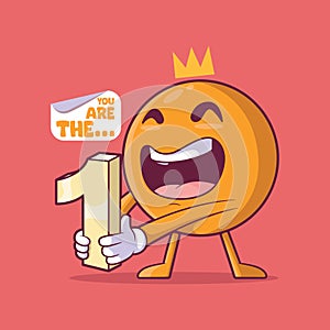 Emoji Character celebrating your personal victories vector illustration.