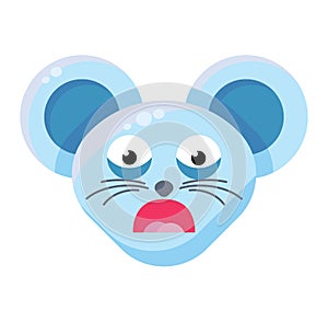 Emoji Cute Funny Animal Mouse Afraid Expression